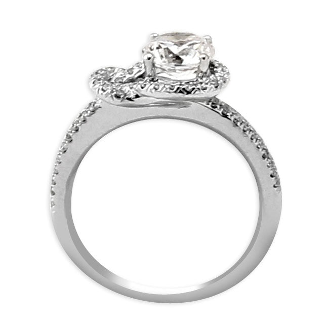 Diamond Ring with Buckle Knot Design 341811