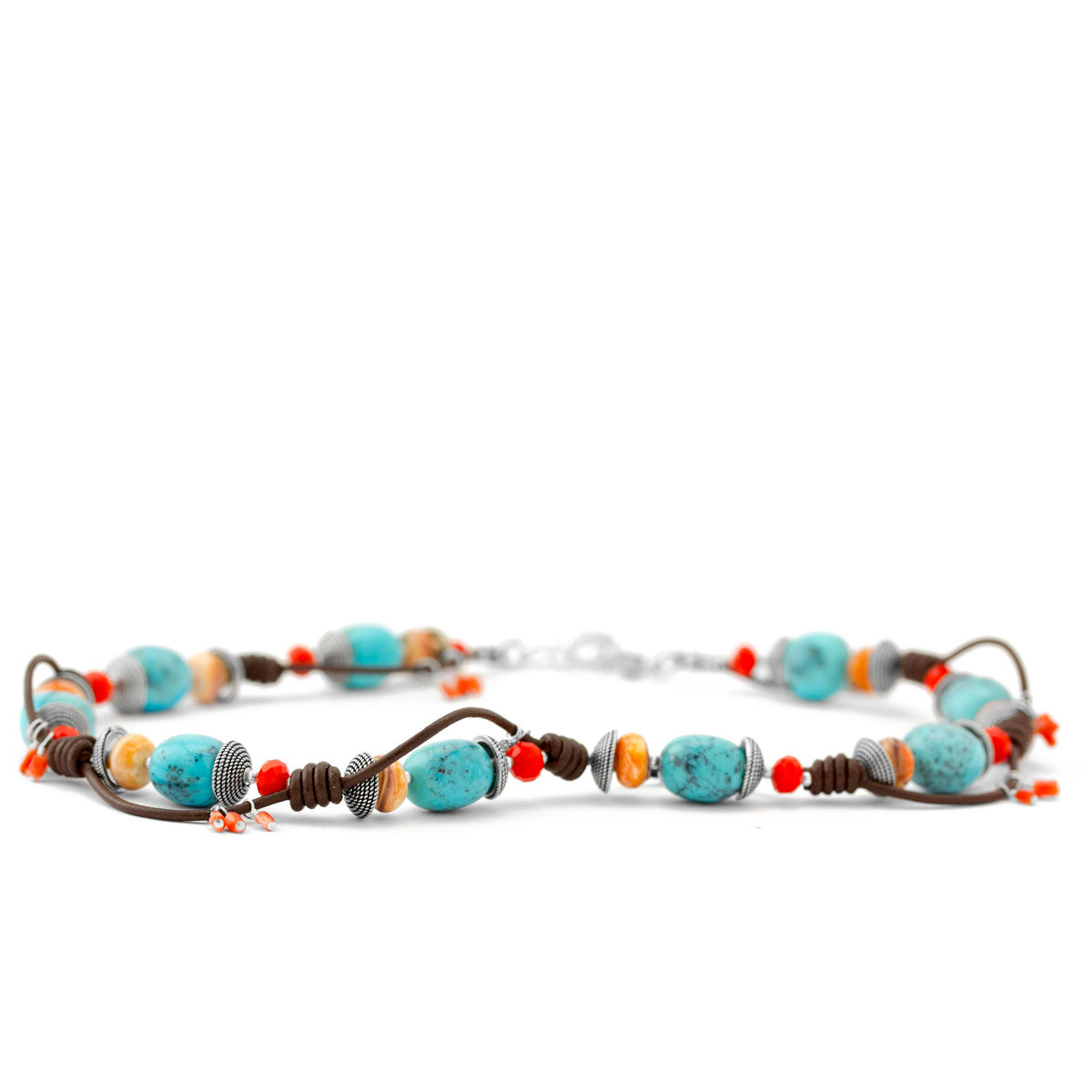 Leather & Turquoise Necklace