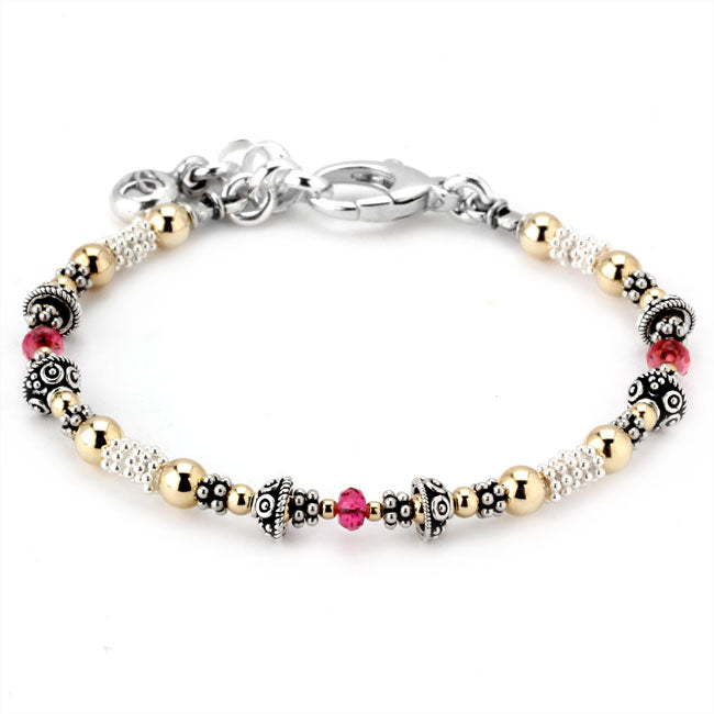 Pink Tourmaline Birthstone Bracelet 341953
