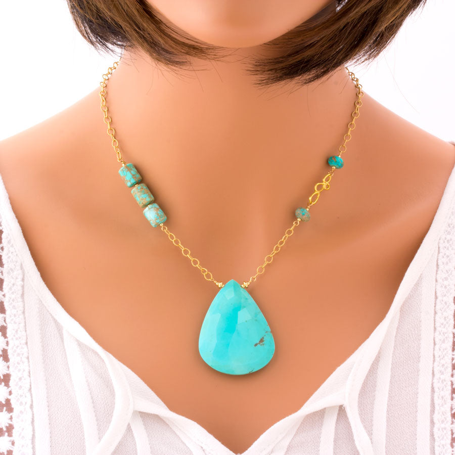 Impressionist Collection Sleeping Beauty Turquoise Necklace - 1
