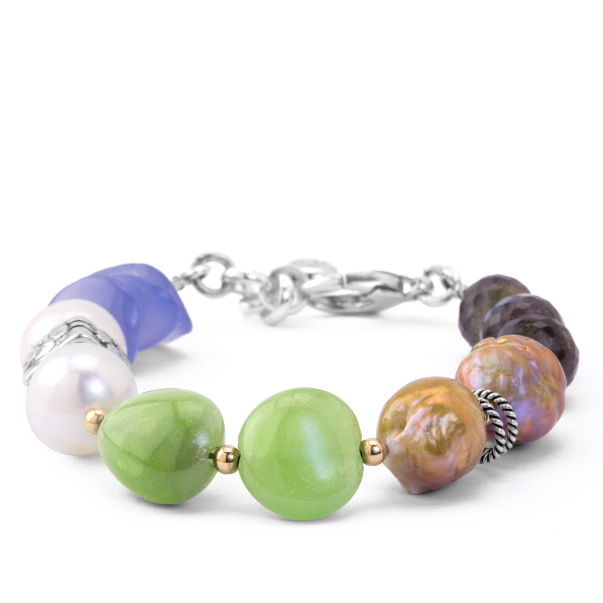 Impressionist Collection Labradorite & Chalcedony Bracelet