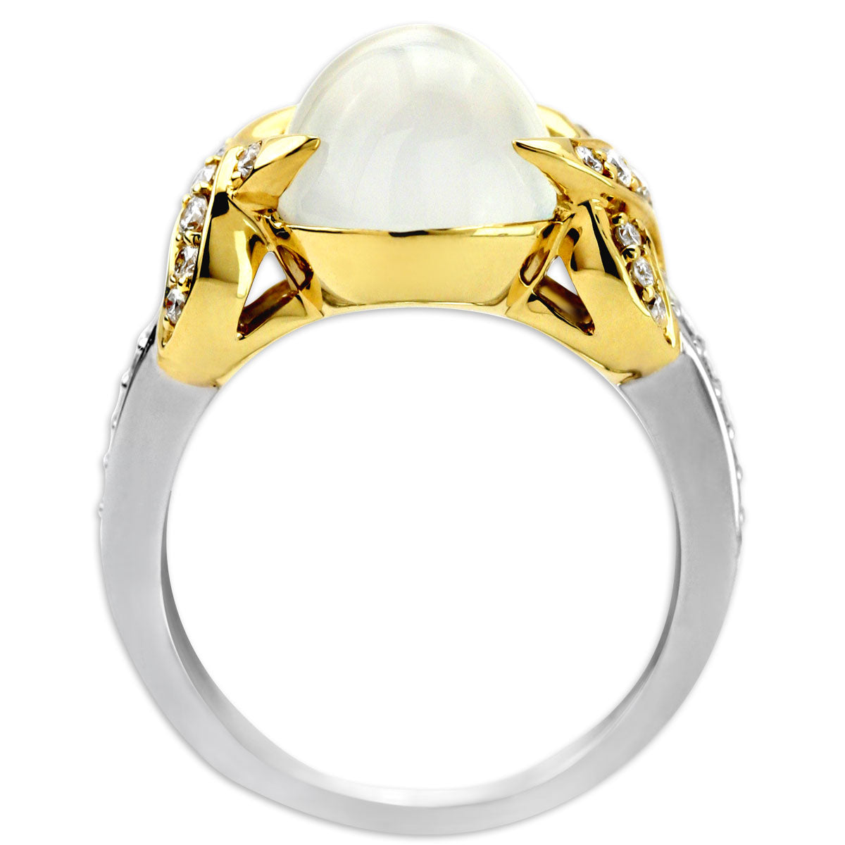 Diamonds & Moonstone Ring-304429