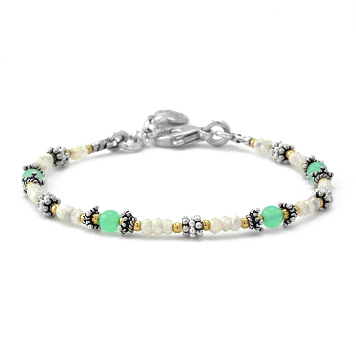 Corundum and Chrysoprase Bracelet