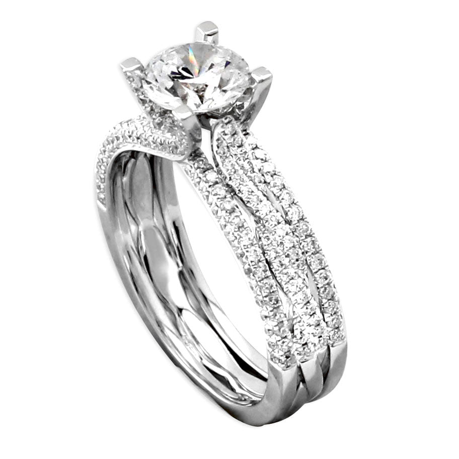 Gorgeous Split Shank Diamond Engagement Ring 341802