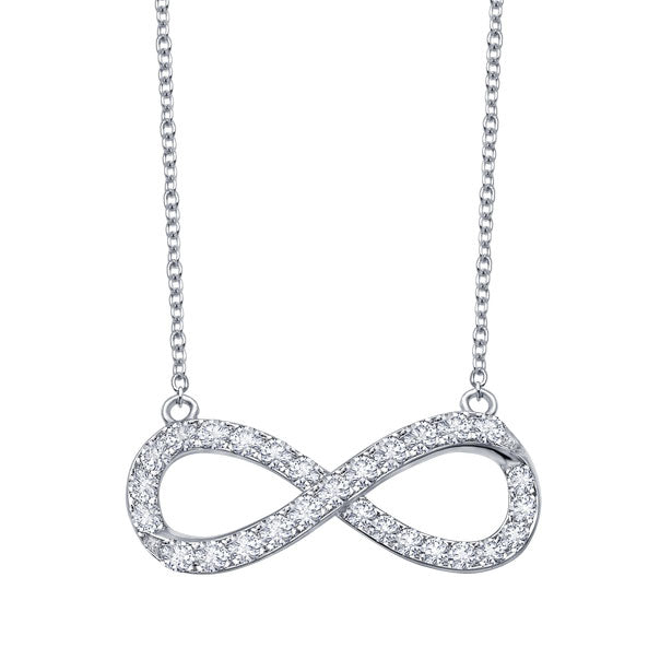 Silver Bling Infinity Necklace