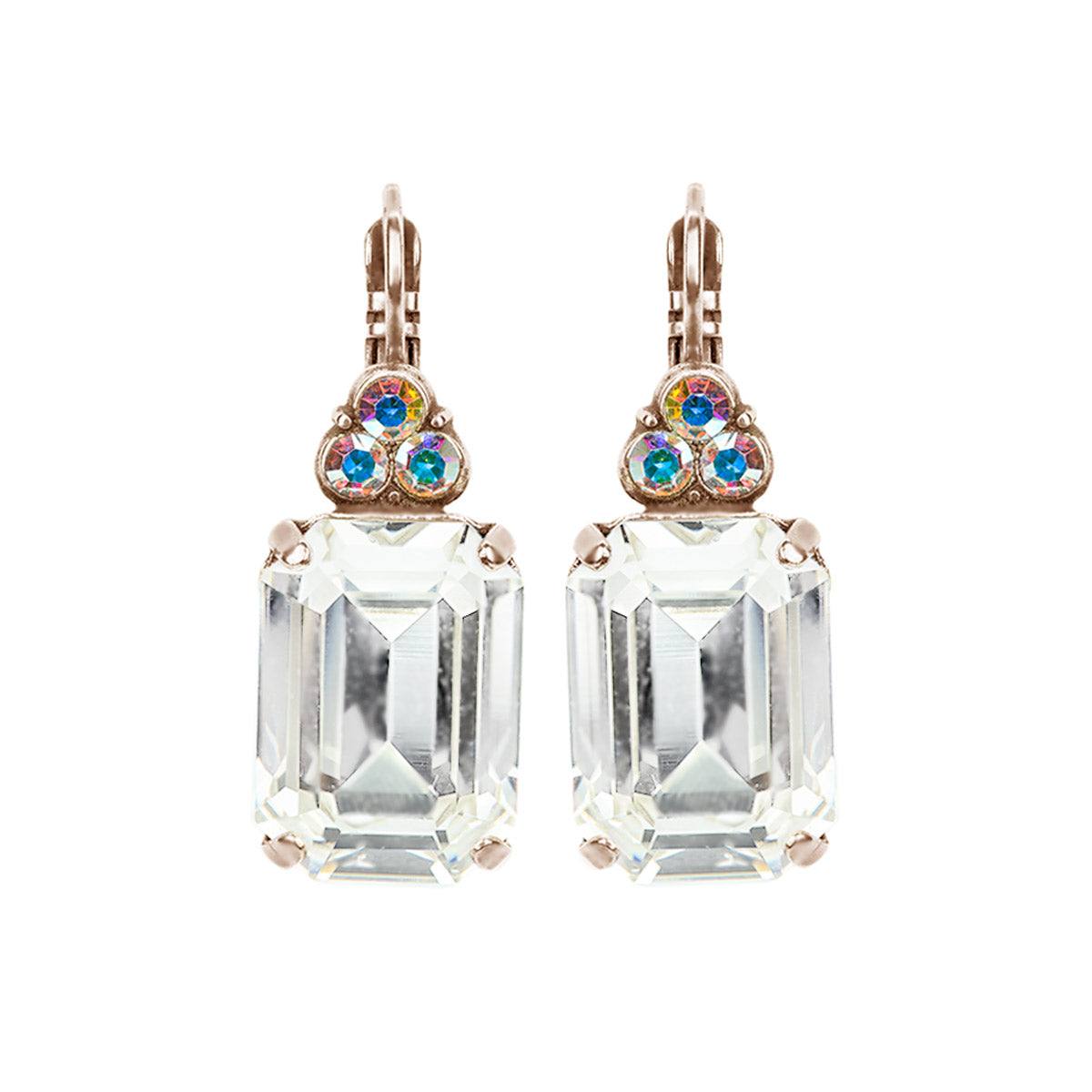 Mariana "On A Clear Day" Large Emerald Cut Bridal Earrings
