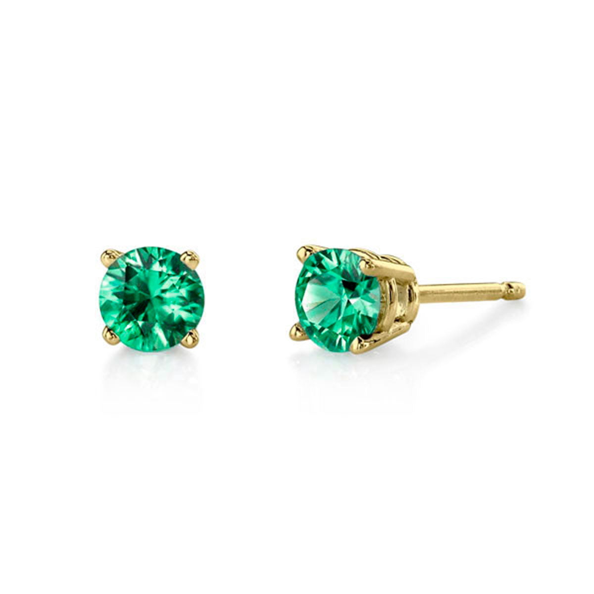 Emerald 3.5mm Earrings-425-1