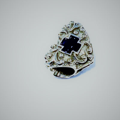 Storywheels Purple Cross Heart Charm