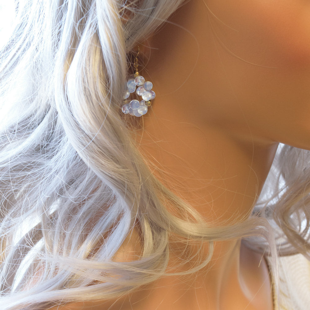 Opalite Teardrop Hoop Earrings
