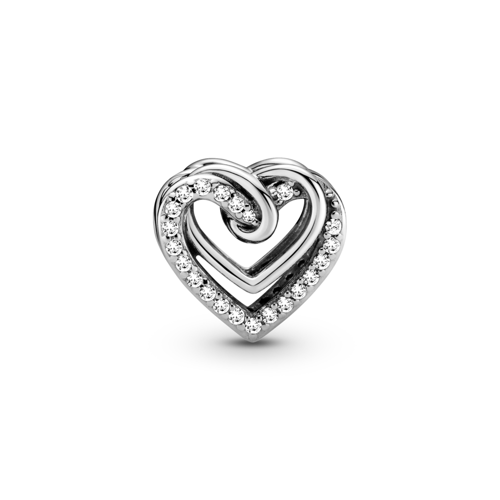 Sparkling Hearts Entwined Charm