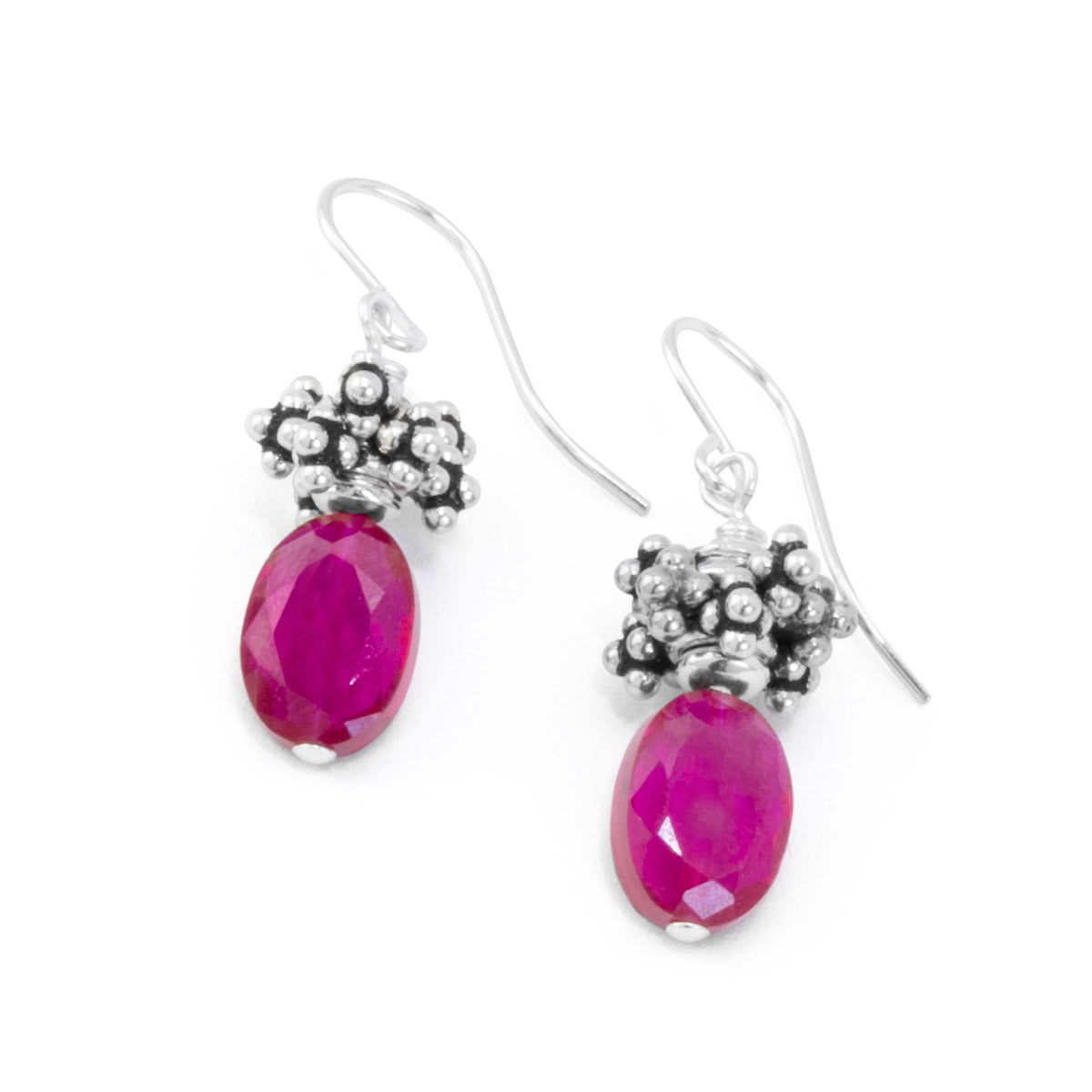 The Goddess Collection Ruby CZ Earrings