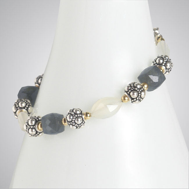 Labradorite & Rainbow Moonstone Bracelet-283571