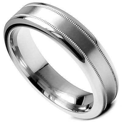 Edward Mirell Men's Gray Titanium Band Ring