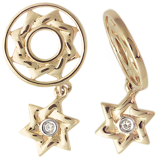 Storywheels Diamond Star of David Dangle 14K Wheel 266048