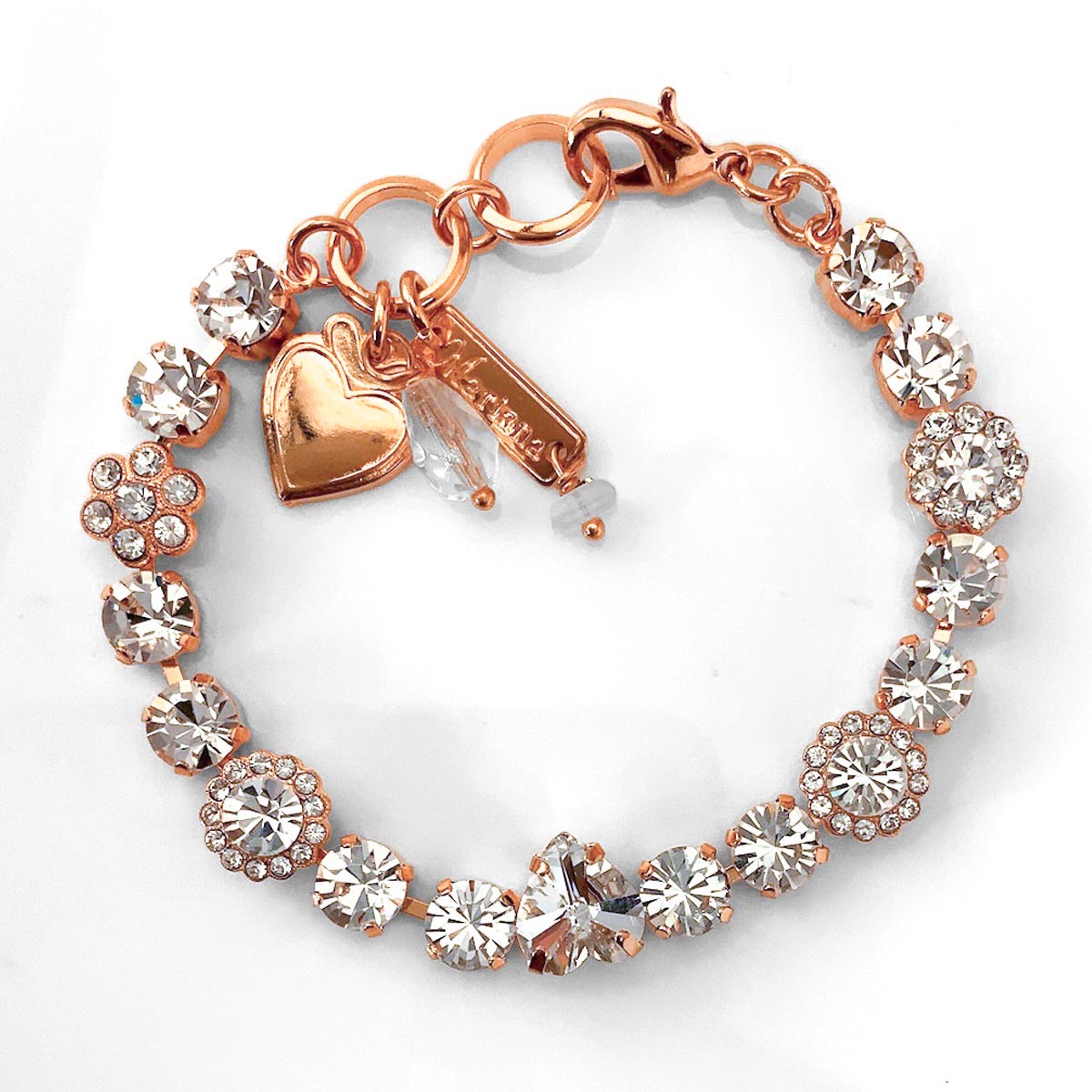 Mariana On A Clear Day Heart Rose Gold Bracelet