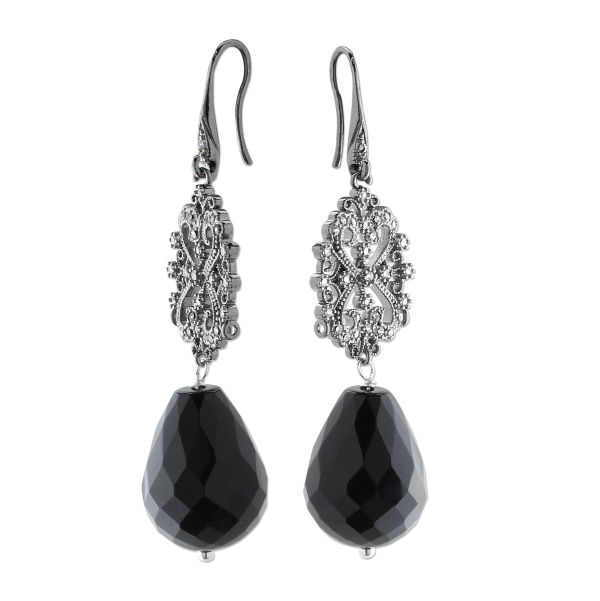 Onyx CZ Earrings