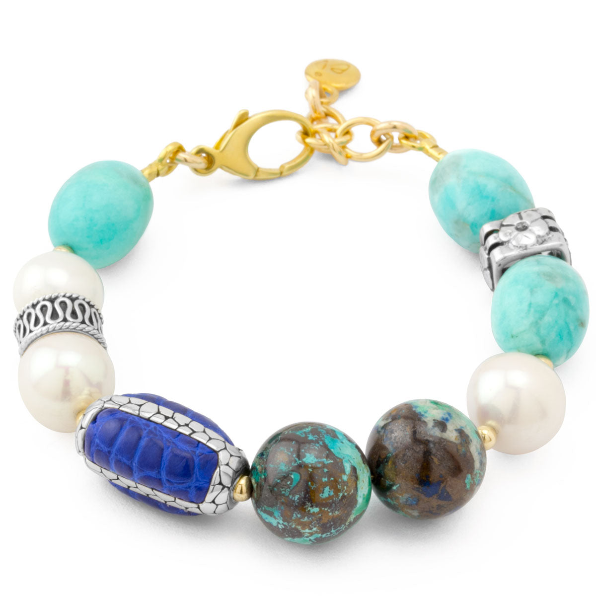 Impressionist Collection Alligator & Amazonite Bracelet