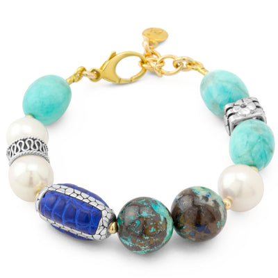 Impressionist Collection Alligator & Amazonite Bracelet