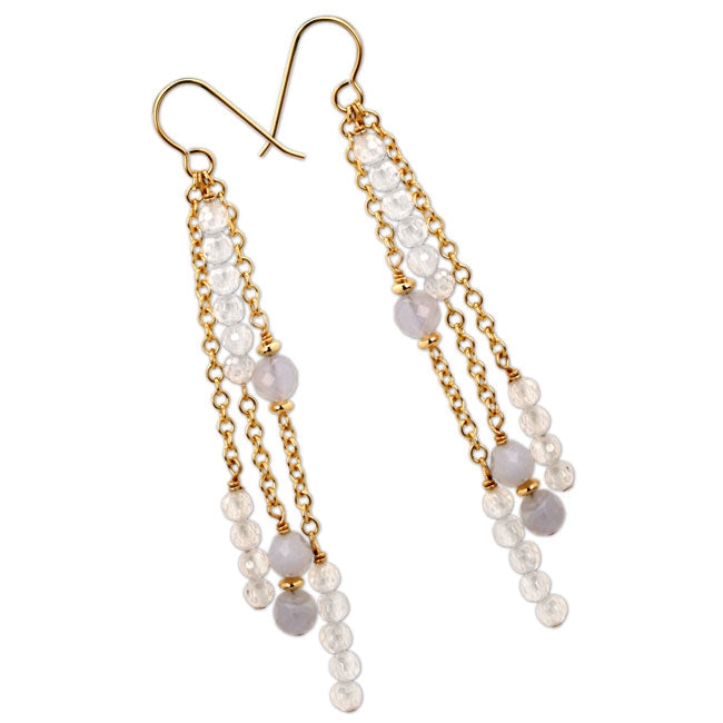Blue Lace Agate Earrings-333238