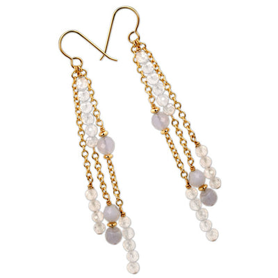 Blue Lace Agate Earrings-333238