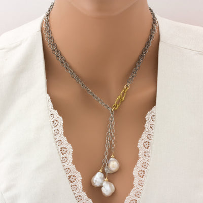 Baroque Pearl Tassel Necklace