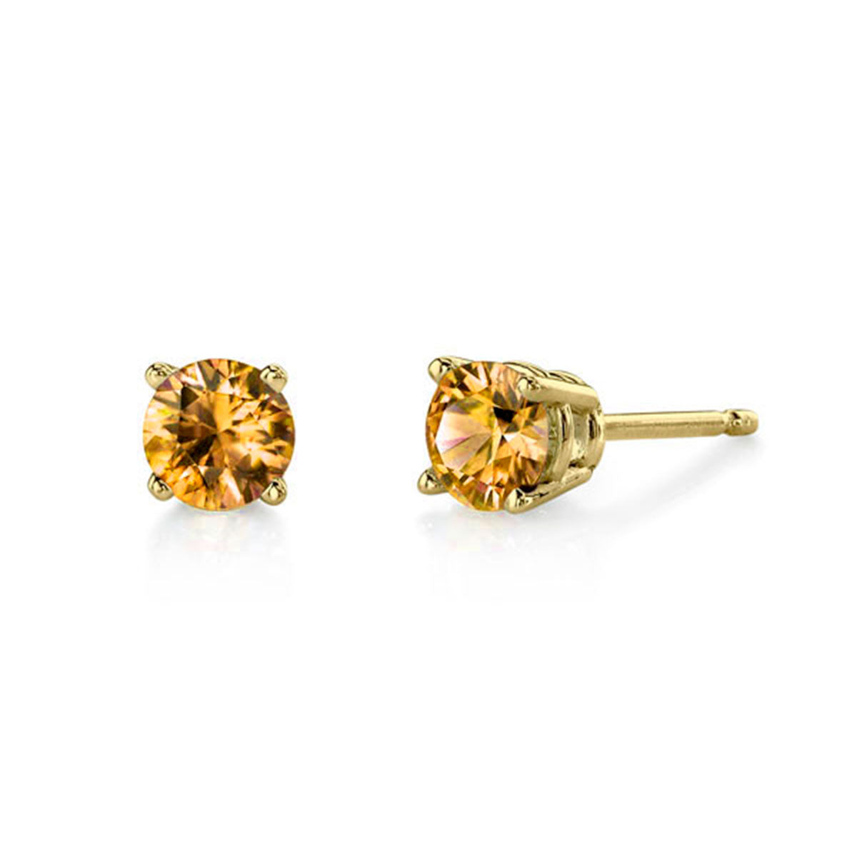 Citrine 4mm Earrings 425-6