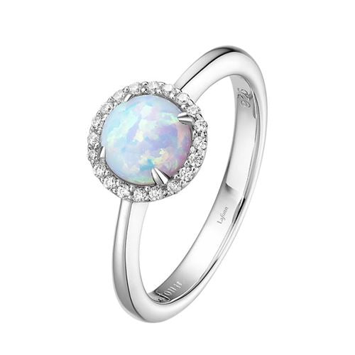 Lab Grown Opal Birthstone Ring