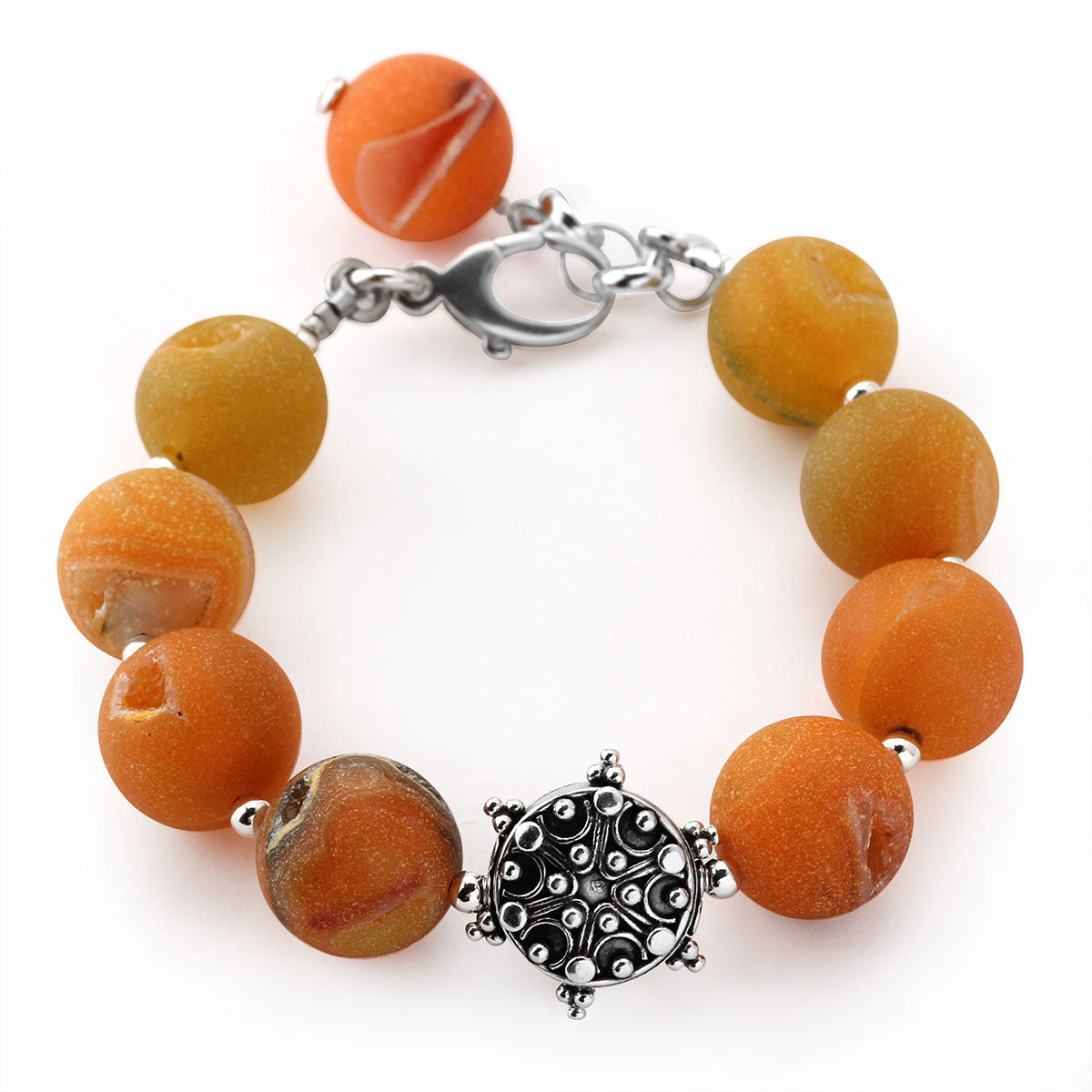 Lollies Orange Druzy Bracelet