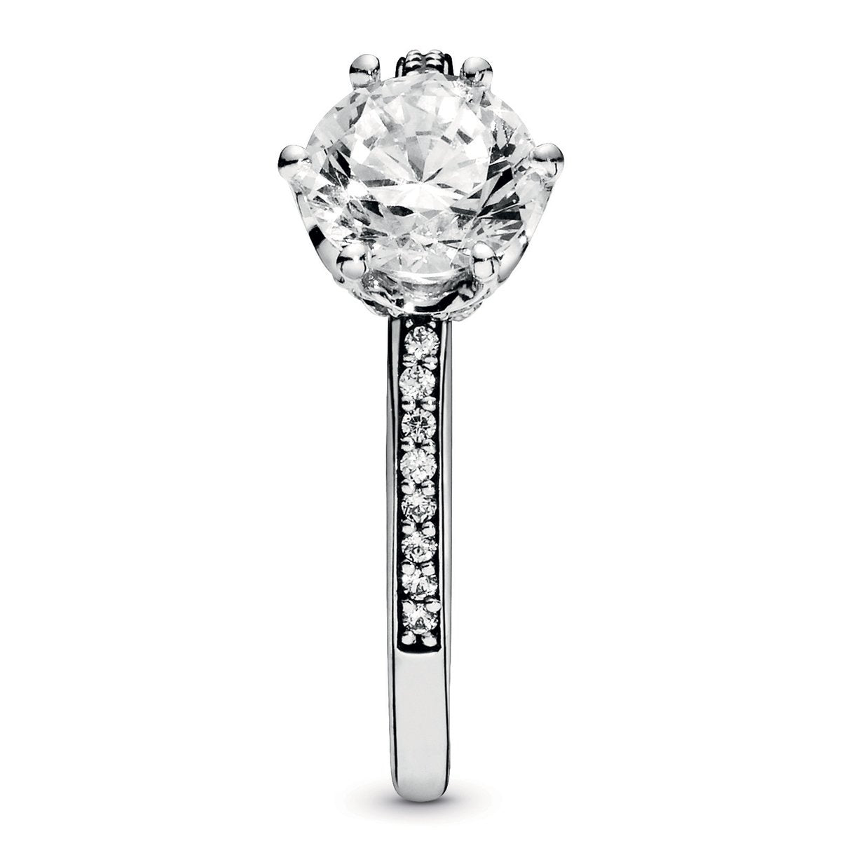Pandora Clear Sparkling Crown Solitaire Ring