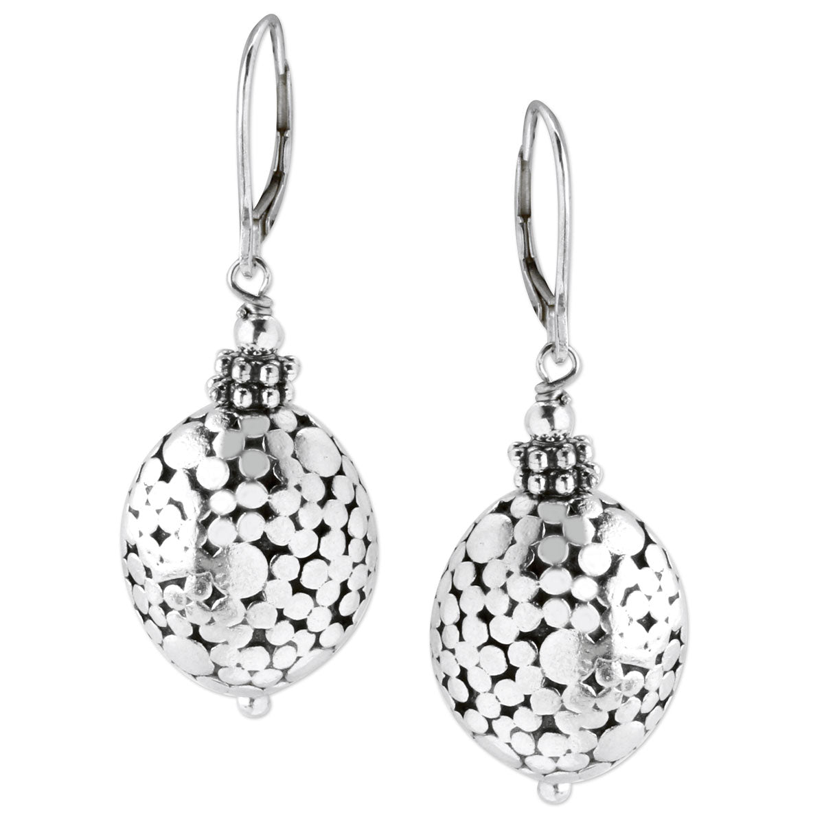 Silver Bubble Earrings-340589