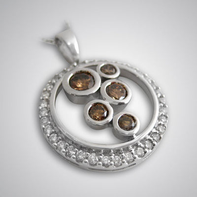 Cognac Diamond Pendant-290227