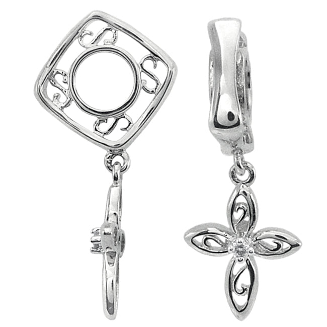 Storywheels Diamond Cross Dangle 14K White Gold Wheel ONLY 2 AVAILABLE!-284455