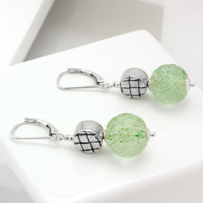 Impressionist Collection Prasiolite Drop Earrings