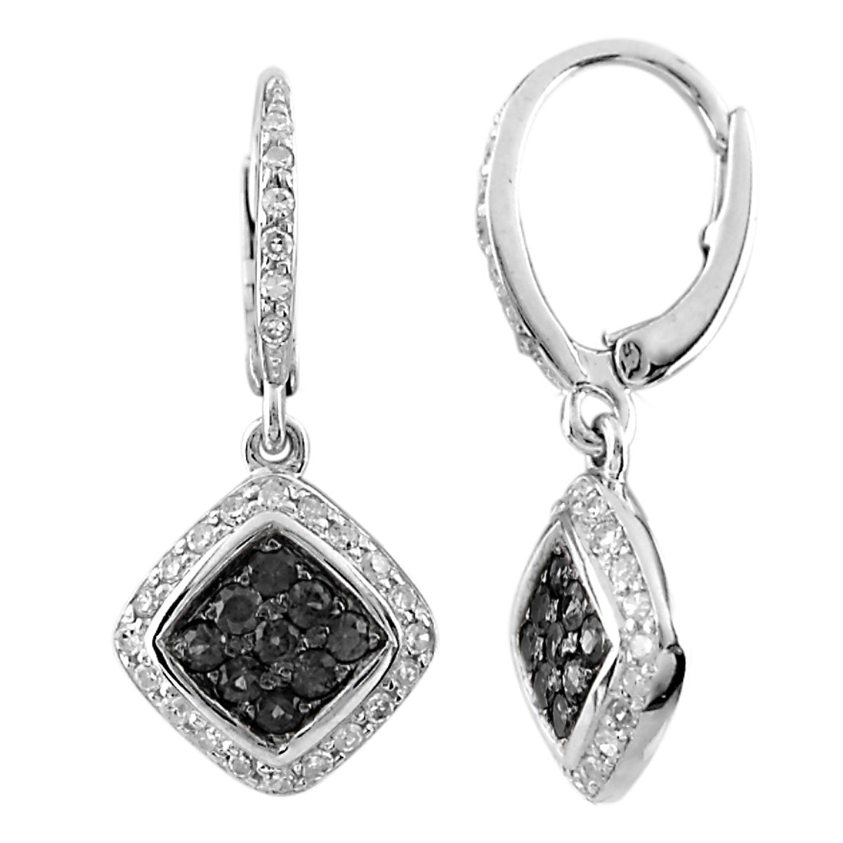 .58cttw Black Diamond Earrings-341587