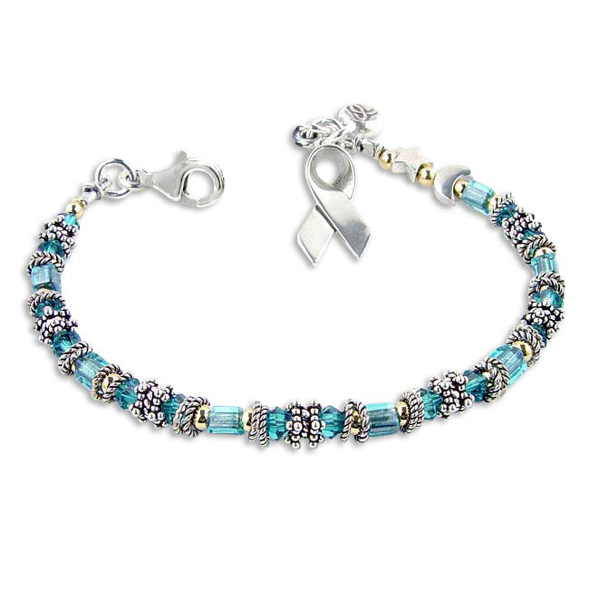 Ovarian/Cervical/Uterine Cancer Miyuki Style Awareness Bracelet-179294