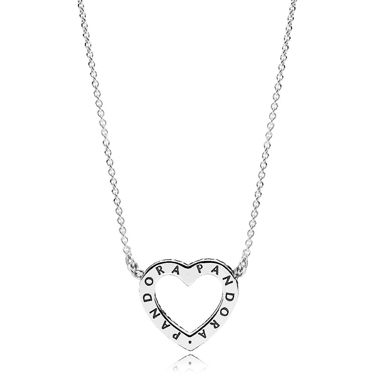 Pandora Loving Hearts of Pandora, Clear CZ Necklace