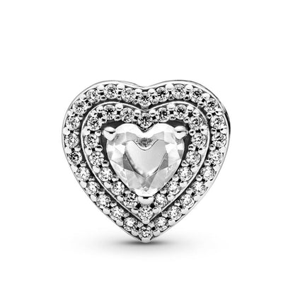 Pandora Sparkling Leveled Hearts Charm