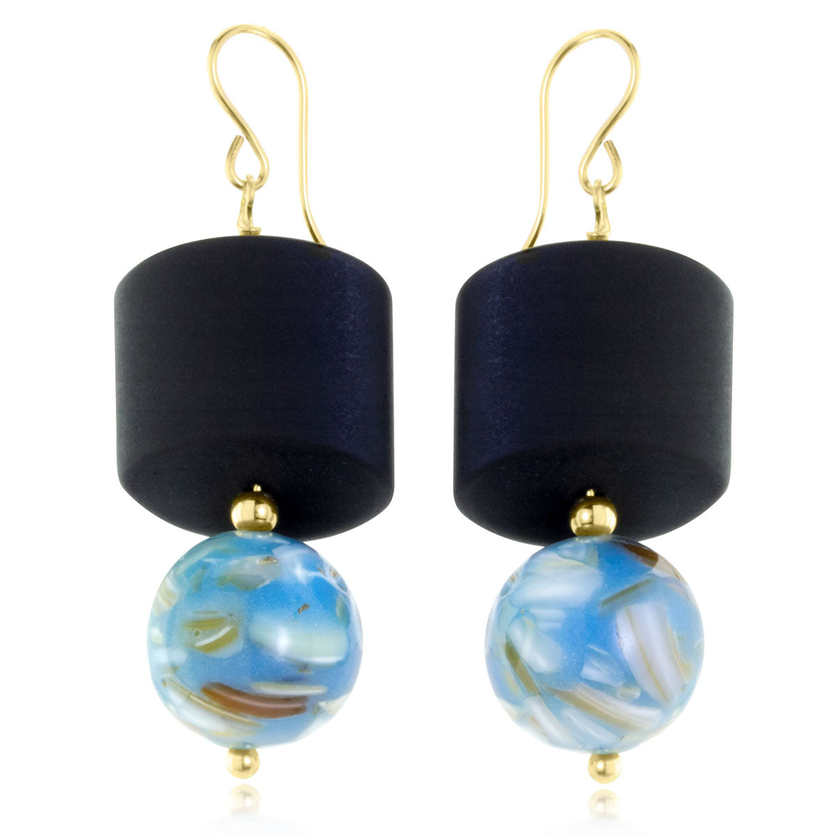The Goddess Collection Onyx Drop Earrings