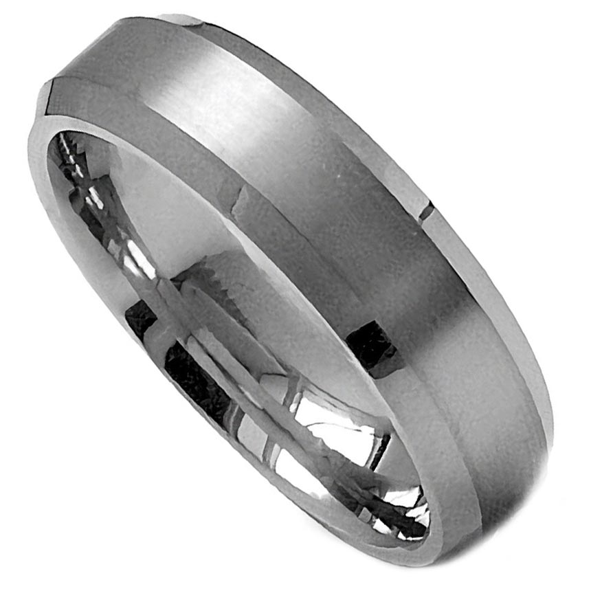 Edward Mirell Men's Gray Titanium Band Ring