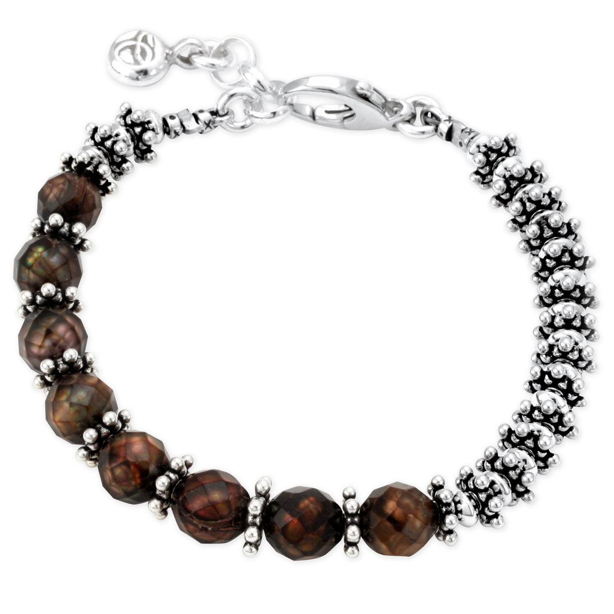 Asymmetrical Chocolate Pearl Bracelet-341947