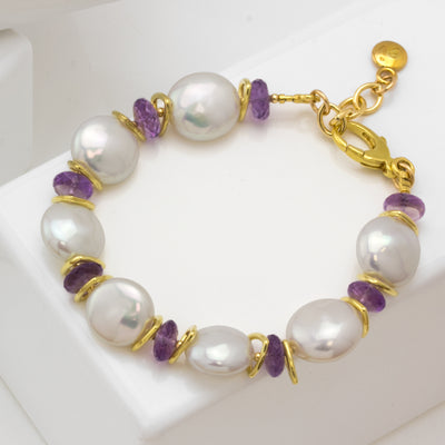 Impressionist Collection Pearl & Amethyst Bracelet