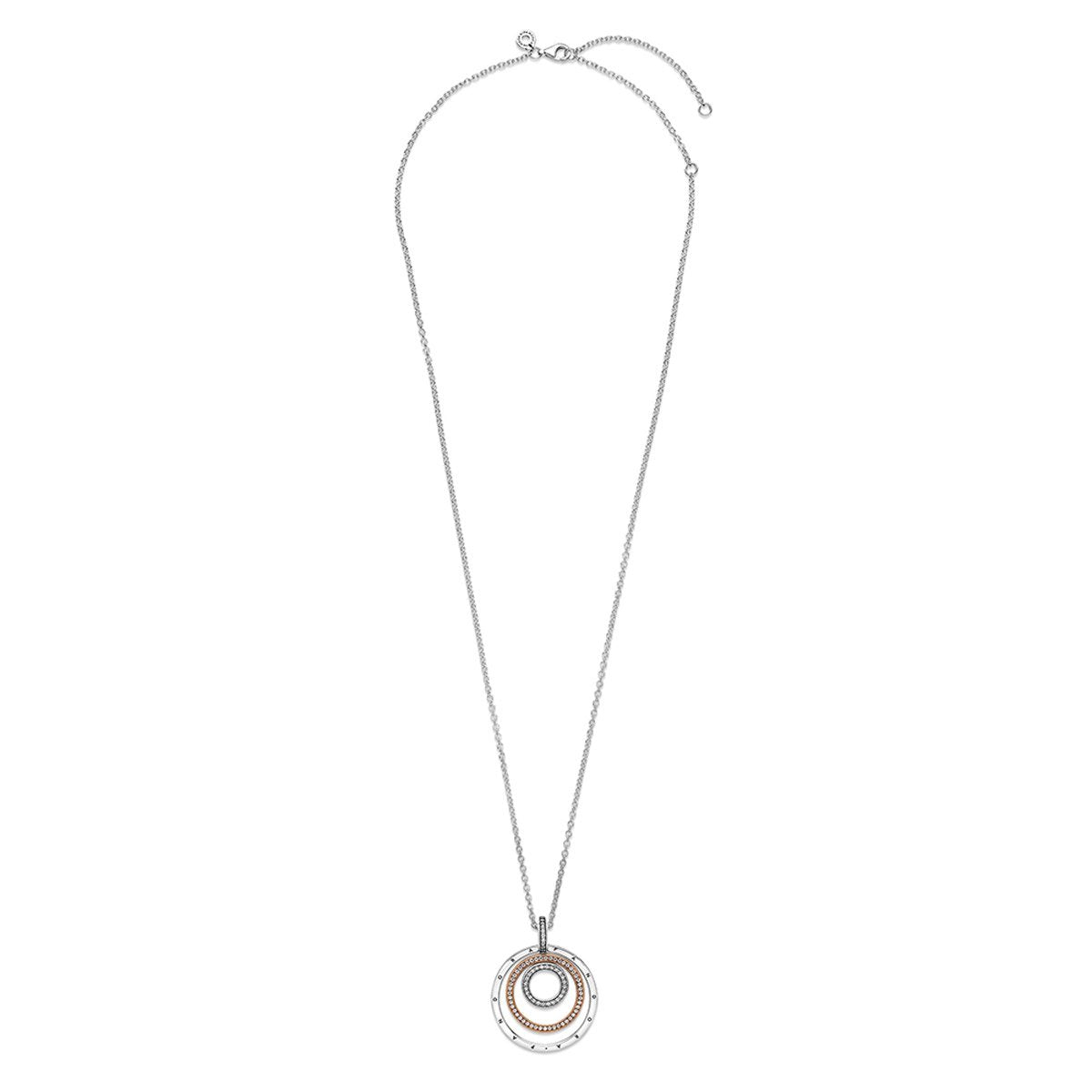 Pandora Two-tone Circles Pendant & Necklace