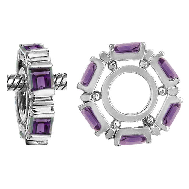 Storywheels Amethyst Small Princess Cut 14K White Gold Wheel RETIRED ONLY 3 LEFT!-265584