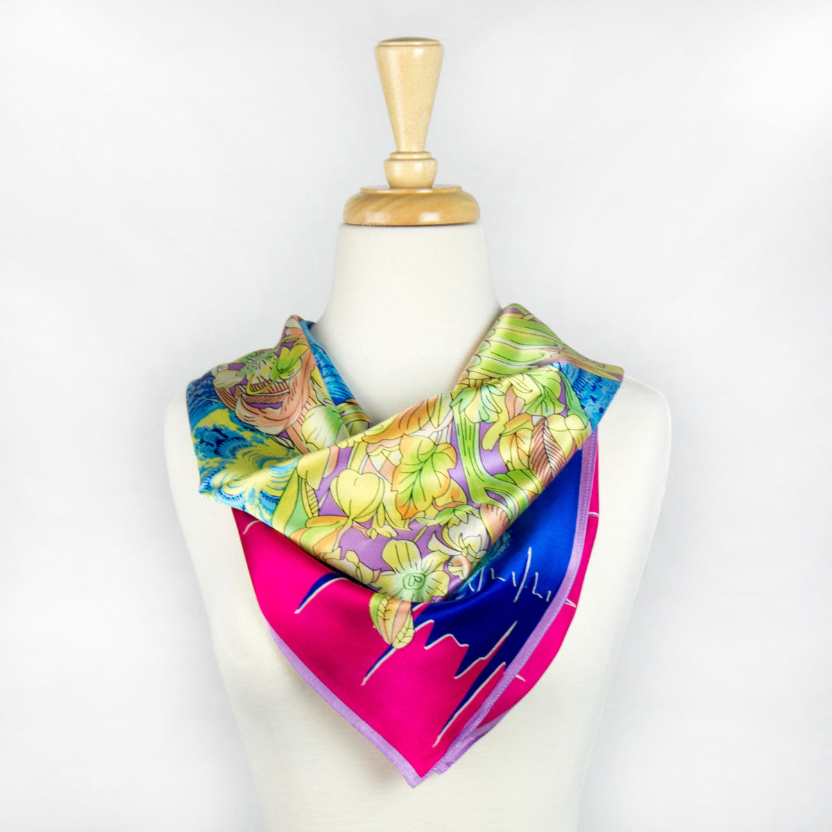 Multi Colored Abstract Silk Scarf 2