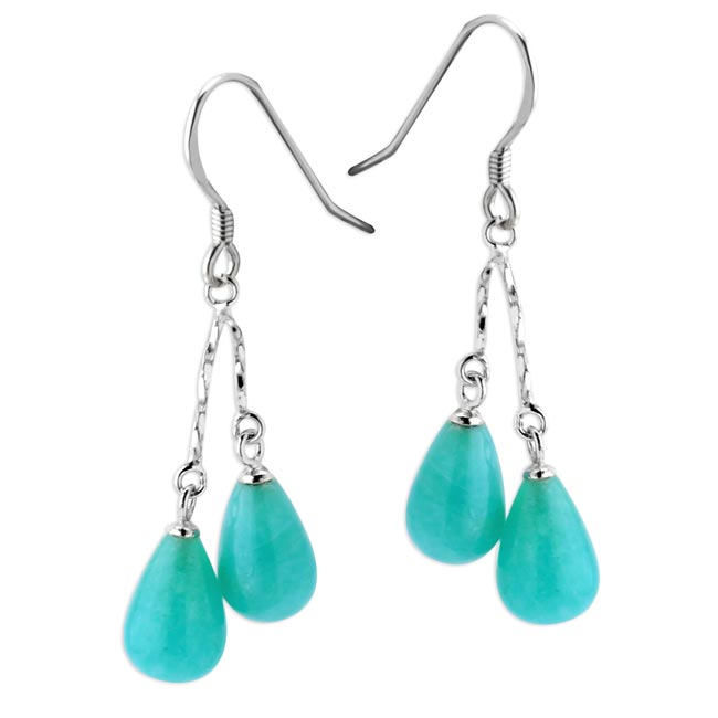 Amazonite Double Drop Earrings-343025