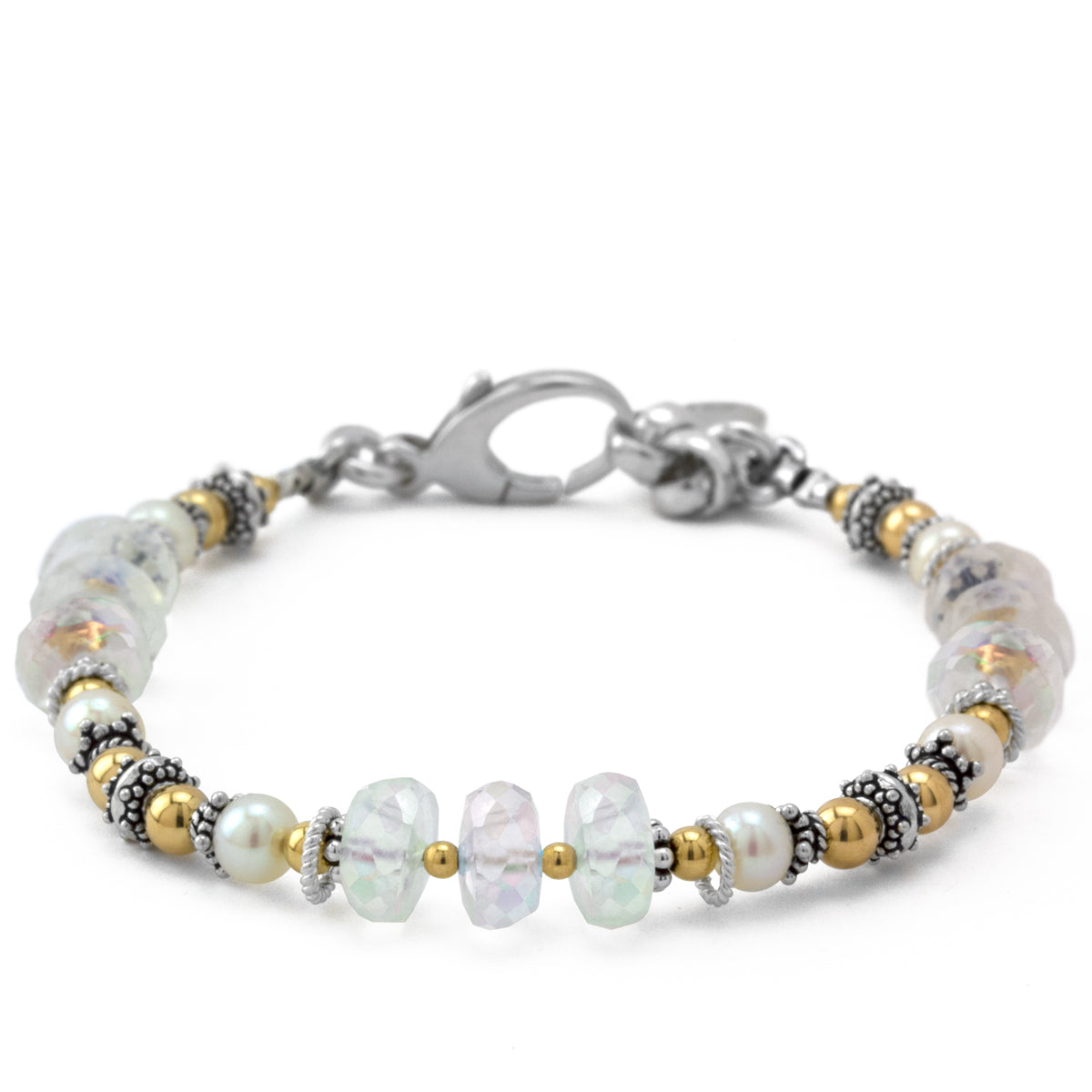 Nikini Rainbow Moonstone & Pearl Bracelet