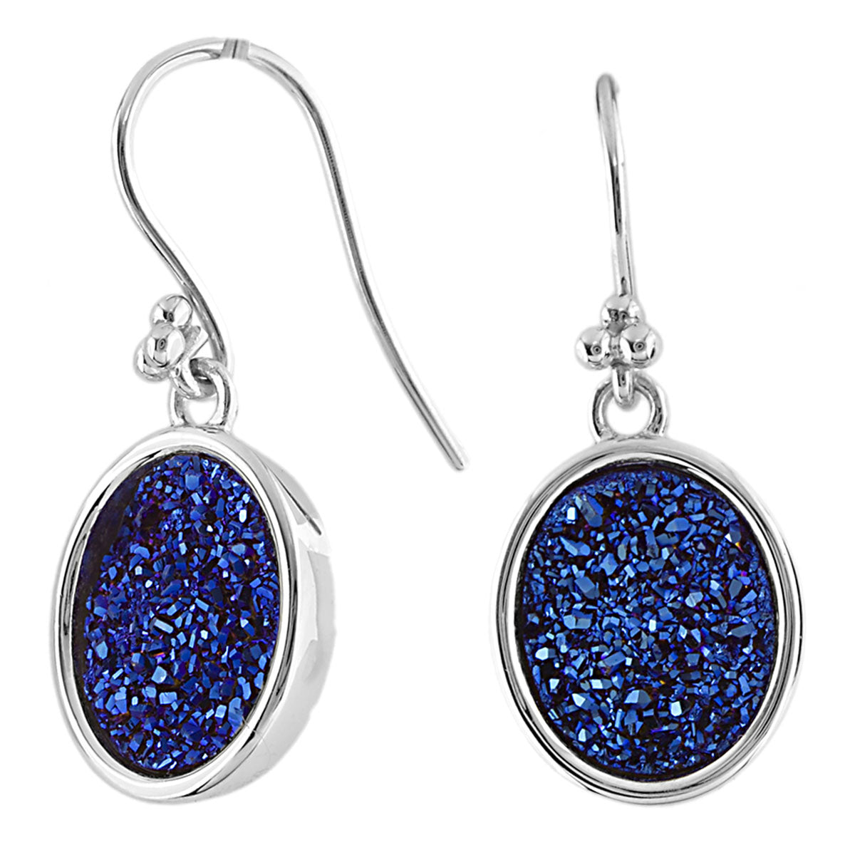 Cobalt Drusy Earrings-341983