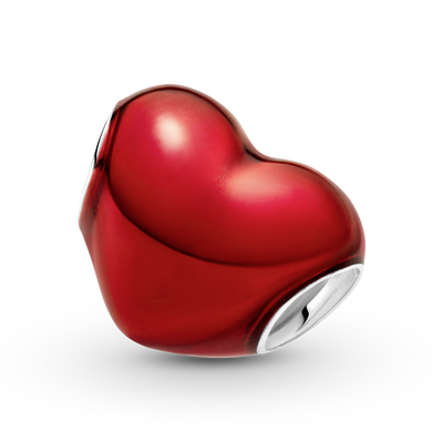 Pandora Metallic Red Heart Charm