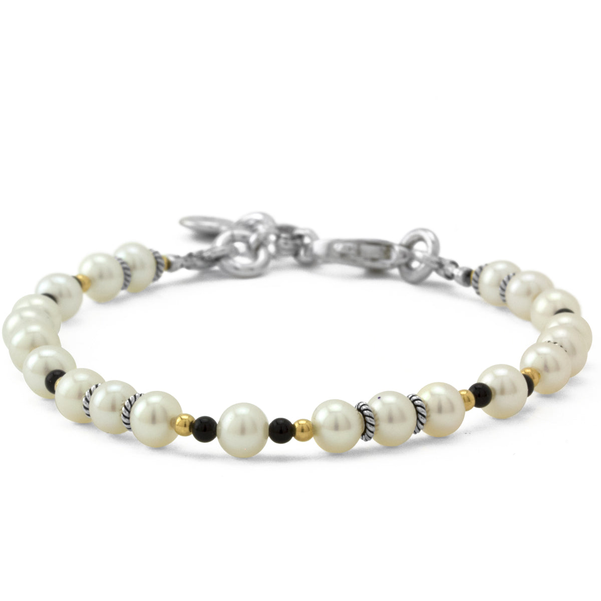 5mm Pearl & Onyx Bracelet