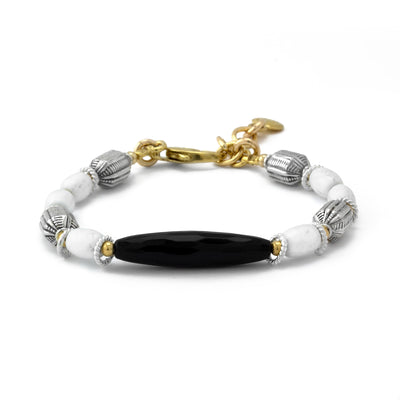 Pristine and Onyx Bracelet